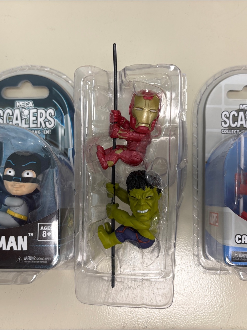 Set of 4 NECA Scalers, Marvel.  Batman, Captain America, Hulk & Iron Man